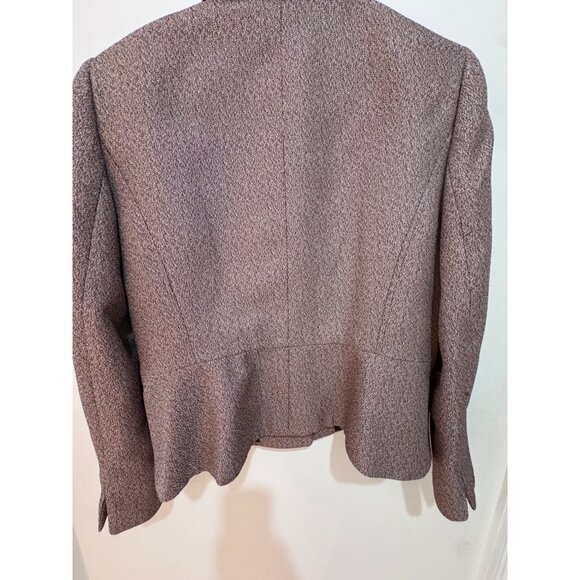 Evan-Picone Womens Tweed Suit Jacket Size 10 Black Trim - Picture 7 of 7